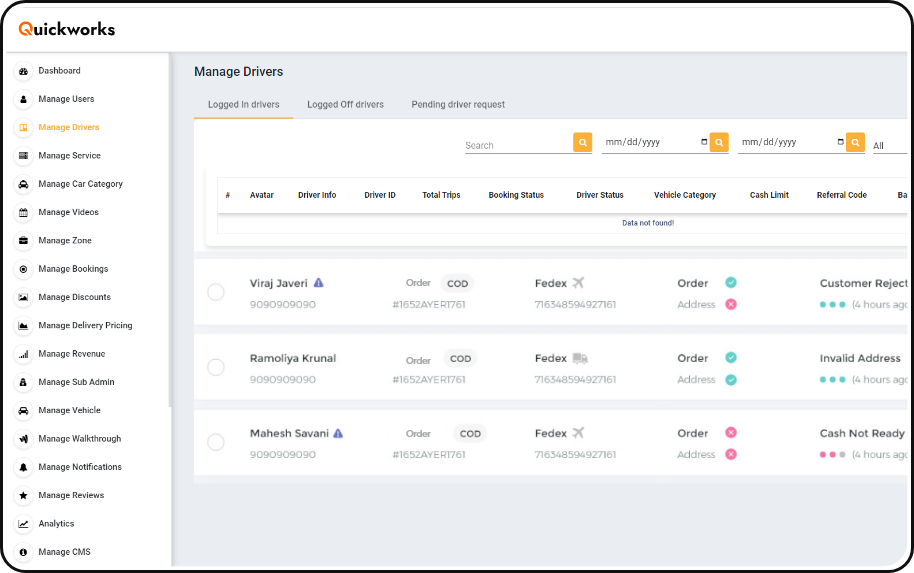 Manage Delivery Agents