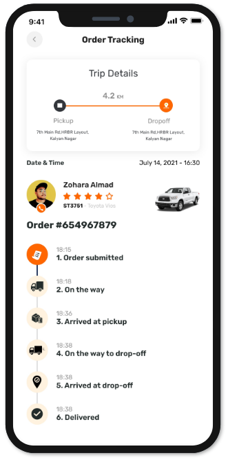 Track the order