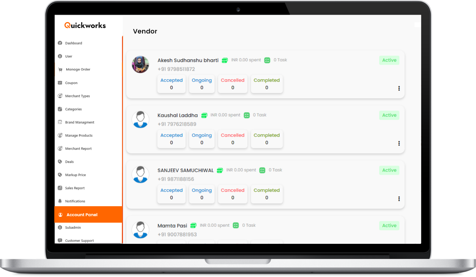 Account Panel