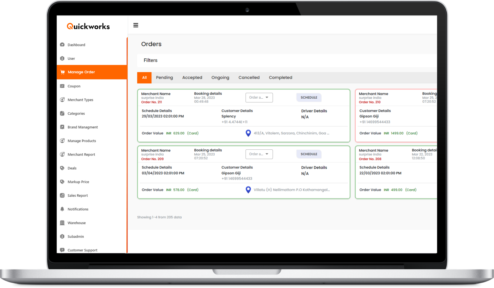 Manage Order