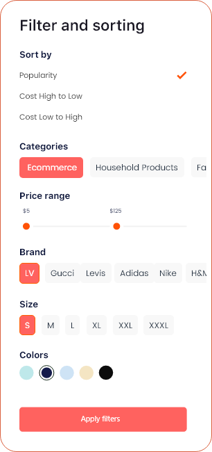 Product Filtering & Sorting