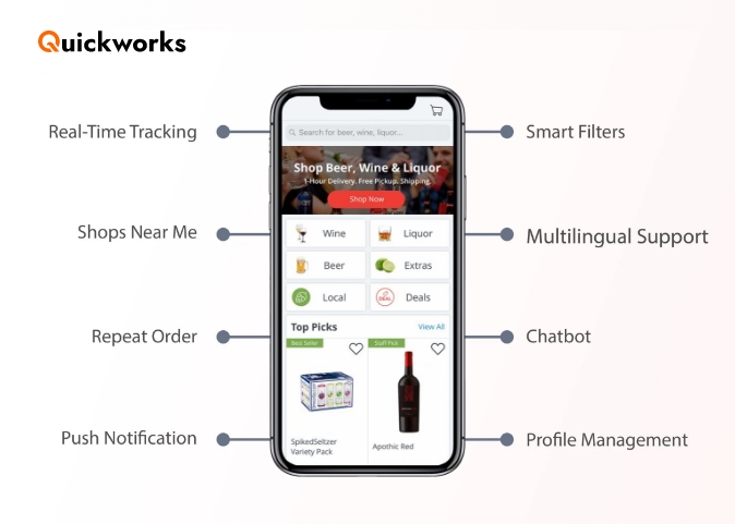  Alcohol Ordering app features