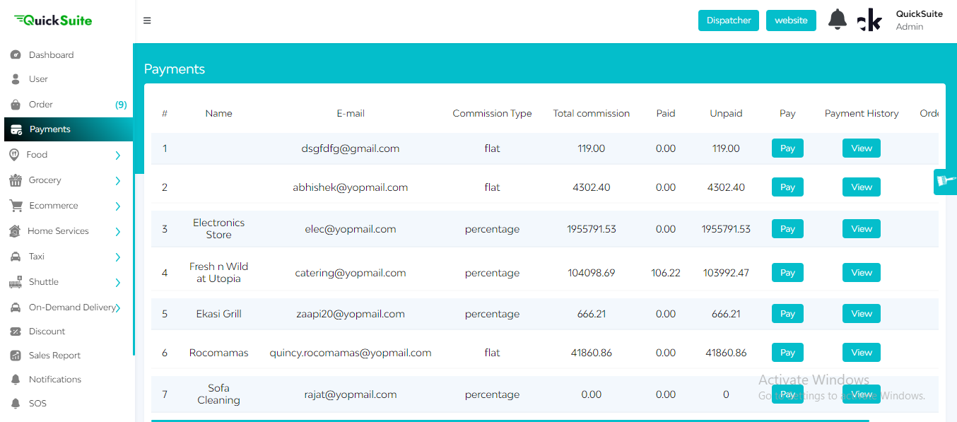 Payments Quicksuite 