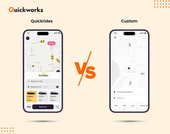 Quickrides V/S Custom Taxi Dispatch Software Solutions
