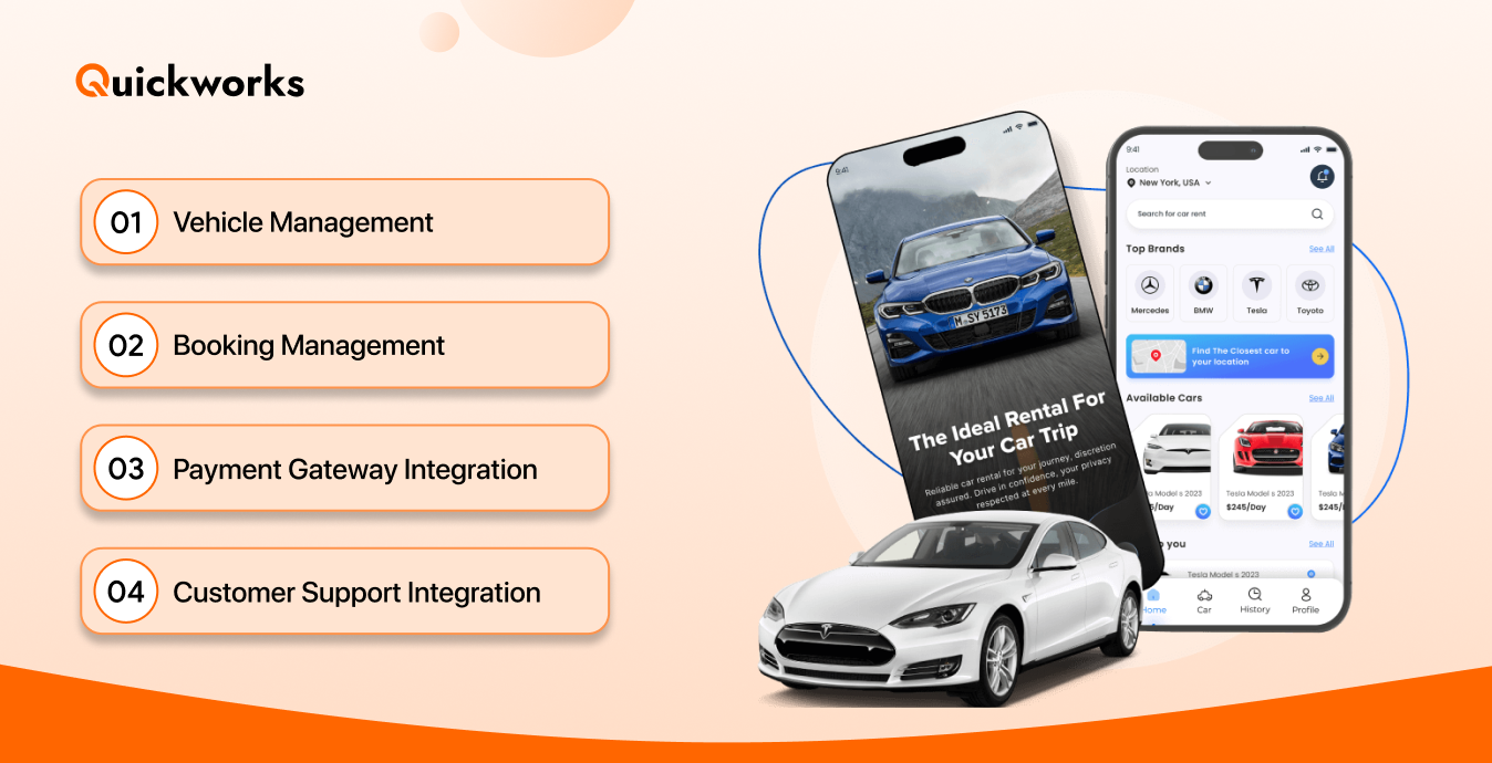 car rental software elements 