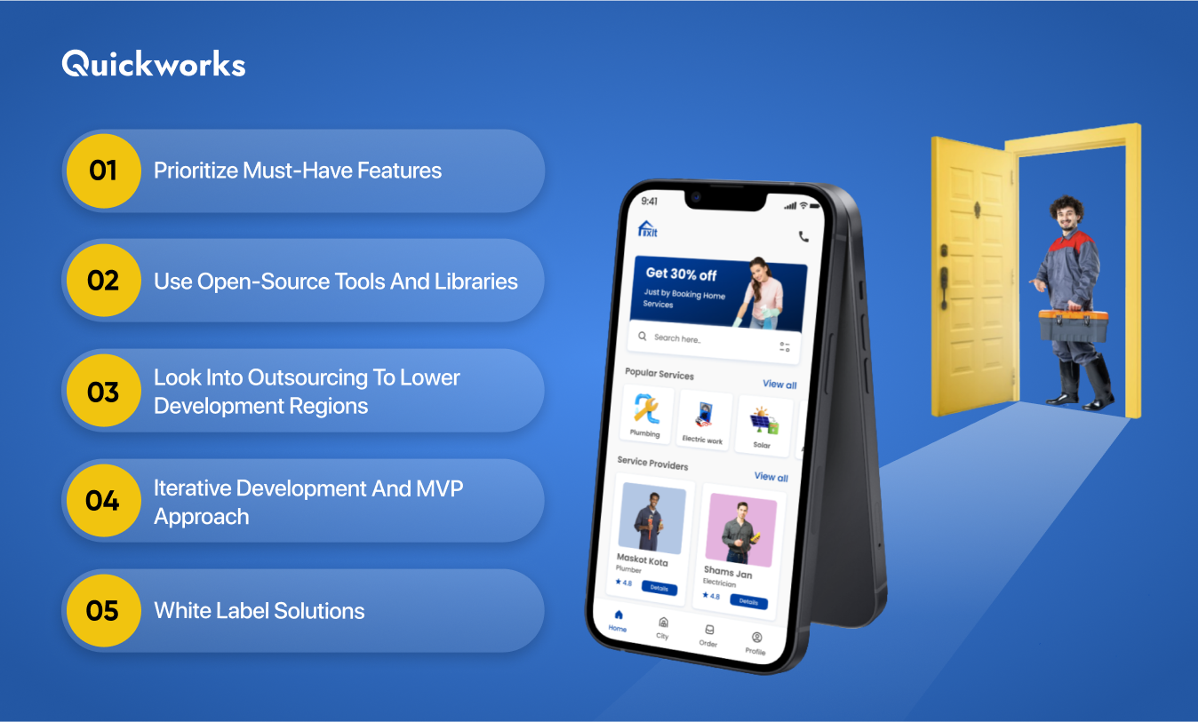 Tips to reduce home services app development 