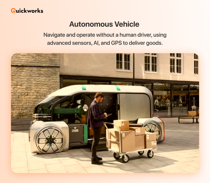 Autonomous vehicle for courier delivery 