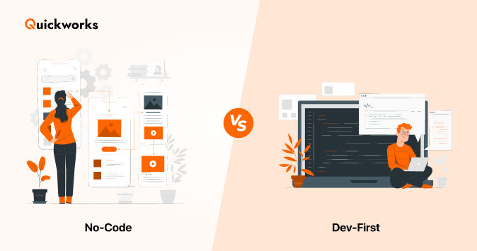 no code vs dev first platform 