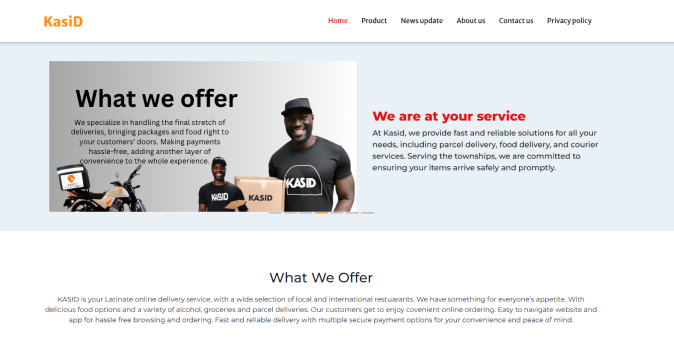 KasiD food delivery app 