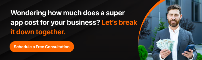 super app development cost 