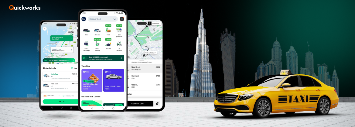 How to Create a Taxi App in Dubai Better Than Hala, Careem, and Uber?