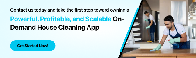 On-demand house cleaning app 