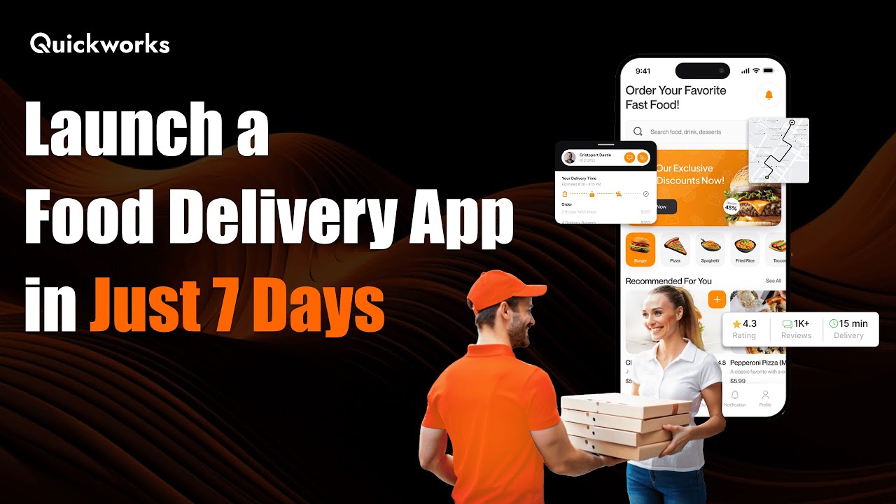 Launch Your Food Delivery App in Just 7 Days with QuickWorks On-Demand App Solution