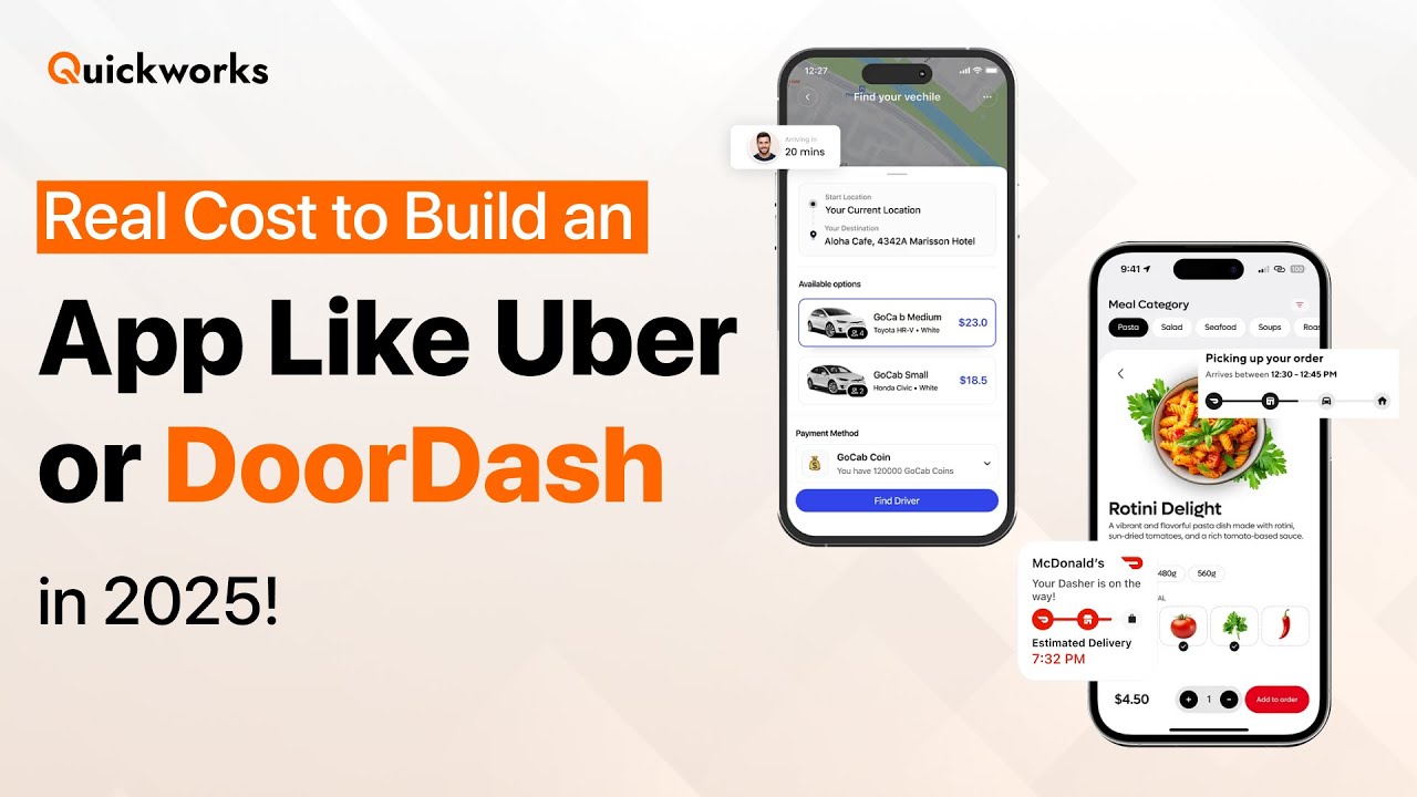 How Much Does It Cost to Build an App Like Uber or DoorDash