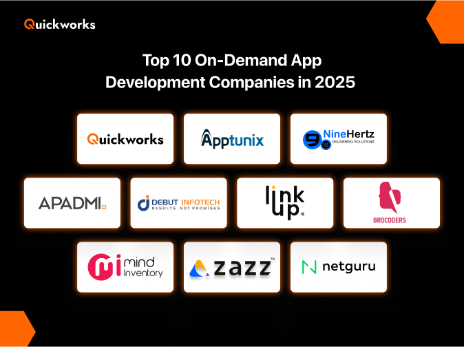 Top 10 on demand app development companies 