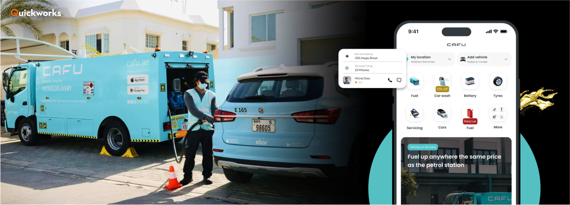 Cost to Build an On-Demand Fuel Delivery App Like CAFU